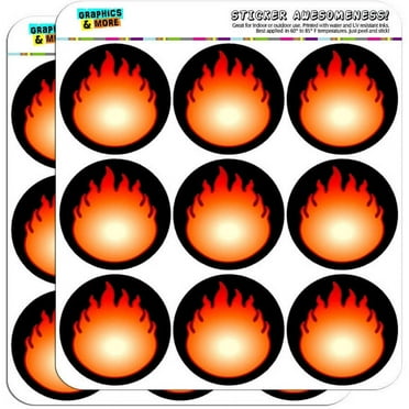 Fire Fireball 18 2" Planner Calendar Scrapbooking Crafting Stickers