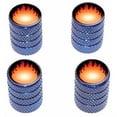 thumbnail image 1 of Fire Fireball Tire Rim Wheel Aluminum Valve Stem Caps, Multiple Colors, 1 of 1