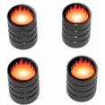 thumbnail image 1 of Fire Fireball Tire Rim Wheel Aluminum Valve Stem Caps, Multiple Colors, 1 of 1