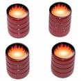 thumbnail image 1 of Fire Fireball Tire Rim Wheel Aluminum Valve Stem Caps, Multiple Colors, 1 of 1