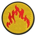 thumbnail image 1 of Fire Flame Burning Applique Multi-Color Embroidered Hook & Loop Patch - 2.0 Inch Mini, 1 of 5