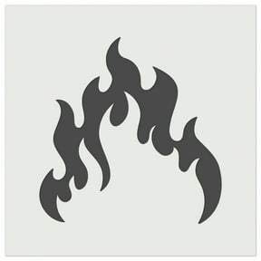 Fire Flame Burning DIY Cookie Wall Craft Stencil - 3.5 Inch