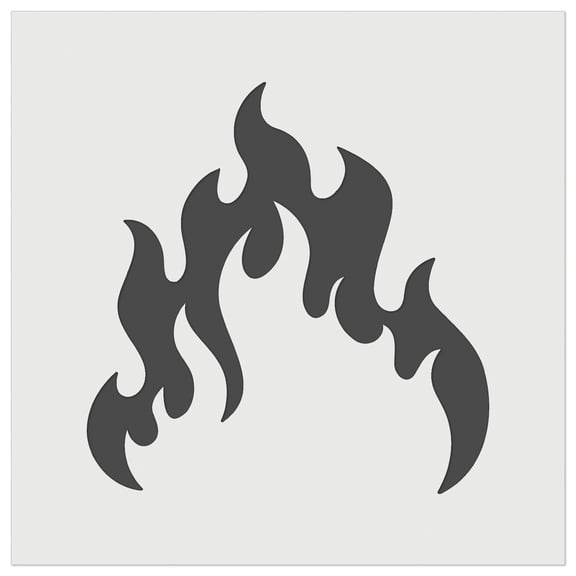 Fire Flame Burning DIY Cookie Wall Craft Stencil - 4.5 Inch