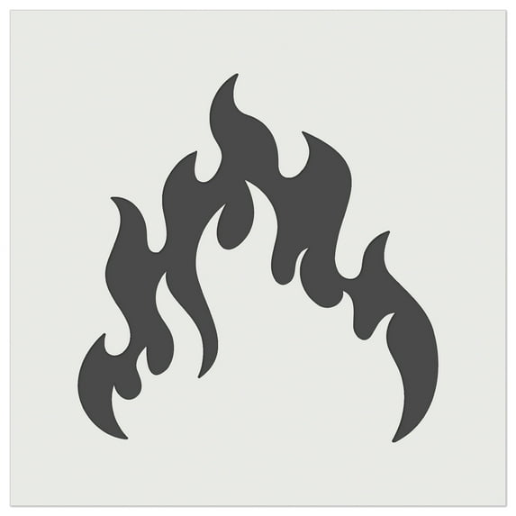 Fire Flame Burning DIY Cookie Wall Craft Stencil - 4.5 Inch