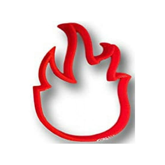 Fire Flame Cookie Cutter (3 Inch)- Fast Shipping - Sharp Edges - Exceptional Quality