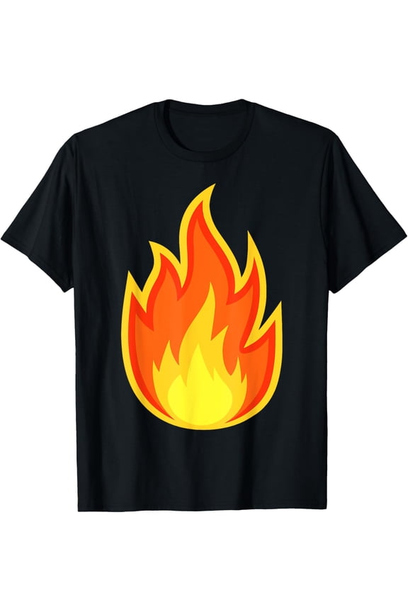 Fire Flame Shirt Adult Kids Men Women Fire Flame Costume T-Shirt