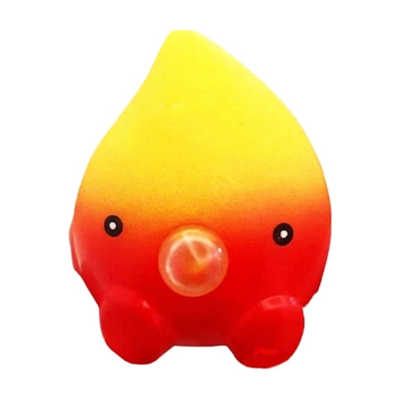 Fire Flame Squishy Slow Rising Stress Relief Ball,Fidget Heat Shape Sensory Squeeze Anxiety Relief Calming Warm Glow Hand Squishy for Adults Office Desk and Party FavorsRed
