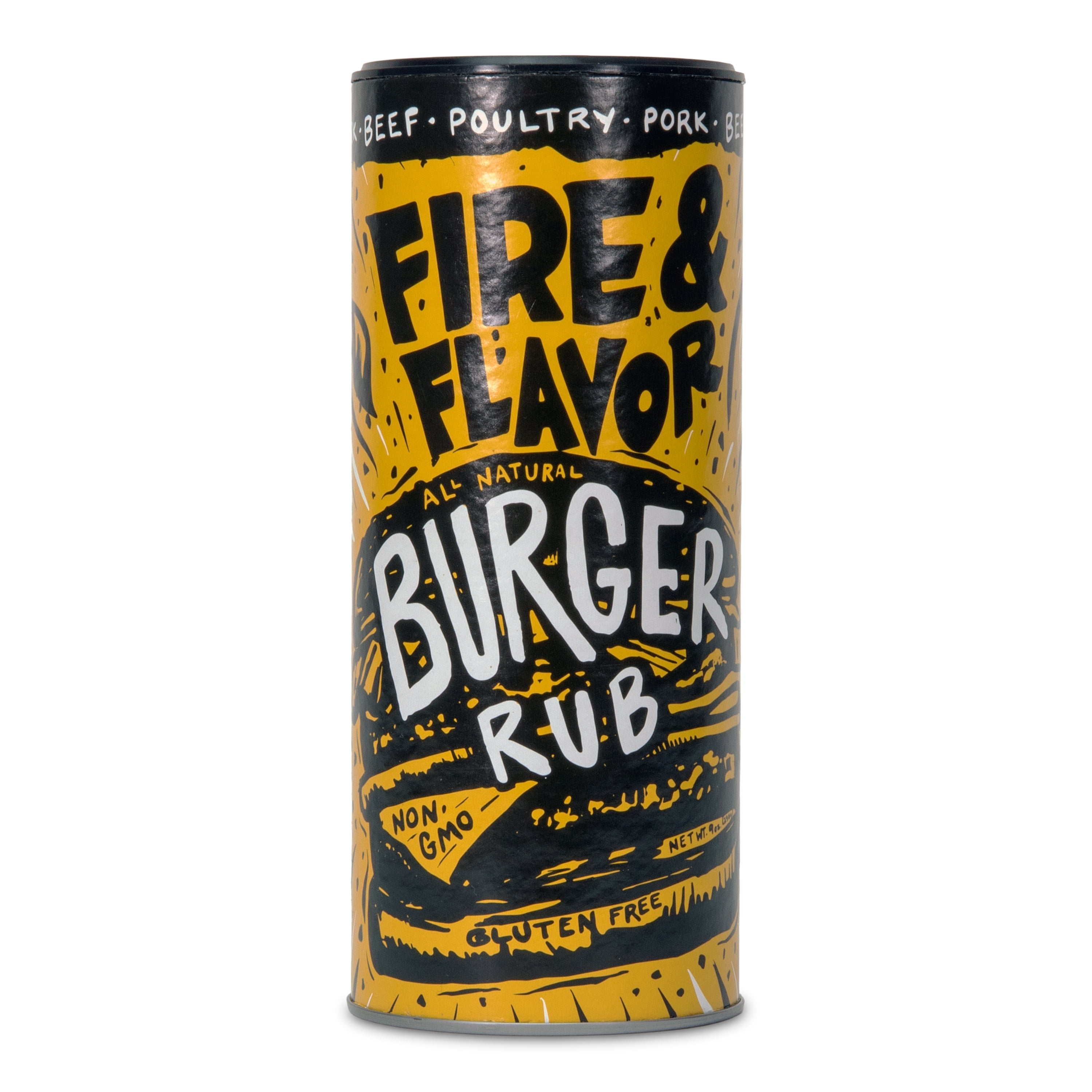 Fire & Flavor All Natural Burger Rub, 9oz - Walmart.com