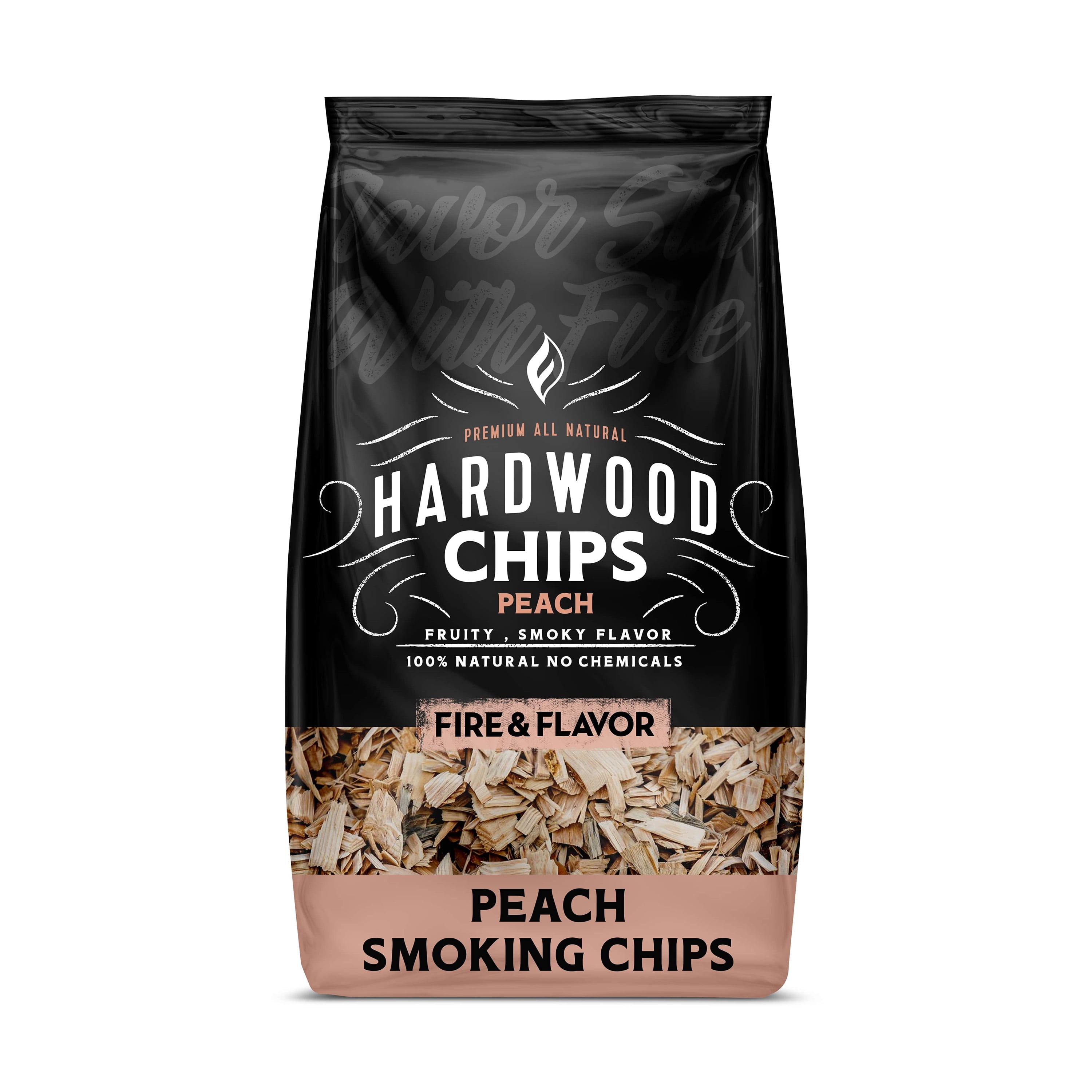 Peach Wood Chips For Smoking And Infusing Whiskey - Aged & Charred