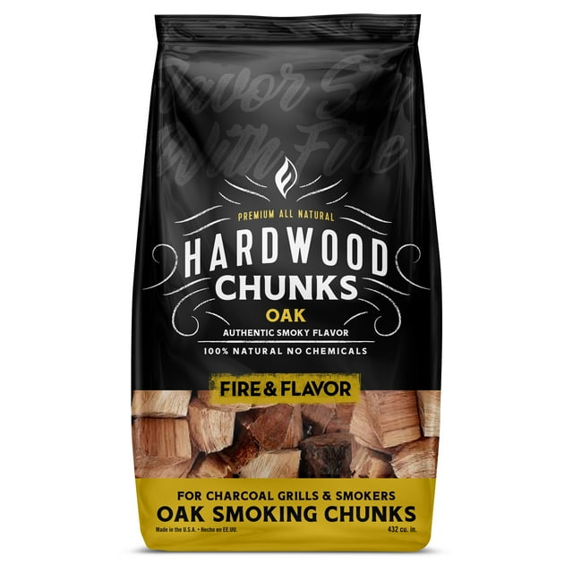 Fire & Flavor FFW206 Premium All Natural Smoking Wood Chunks, 4 Pounds