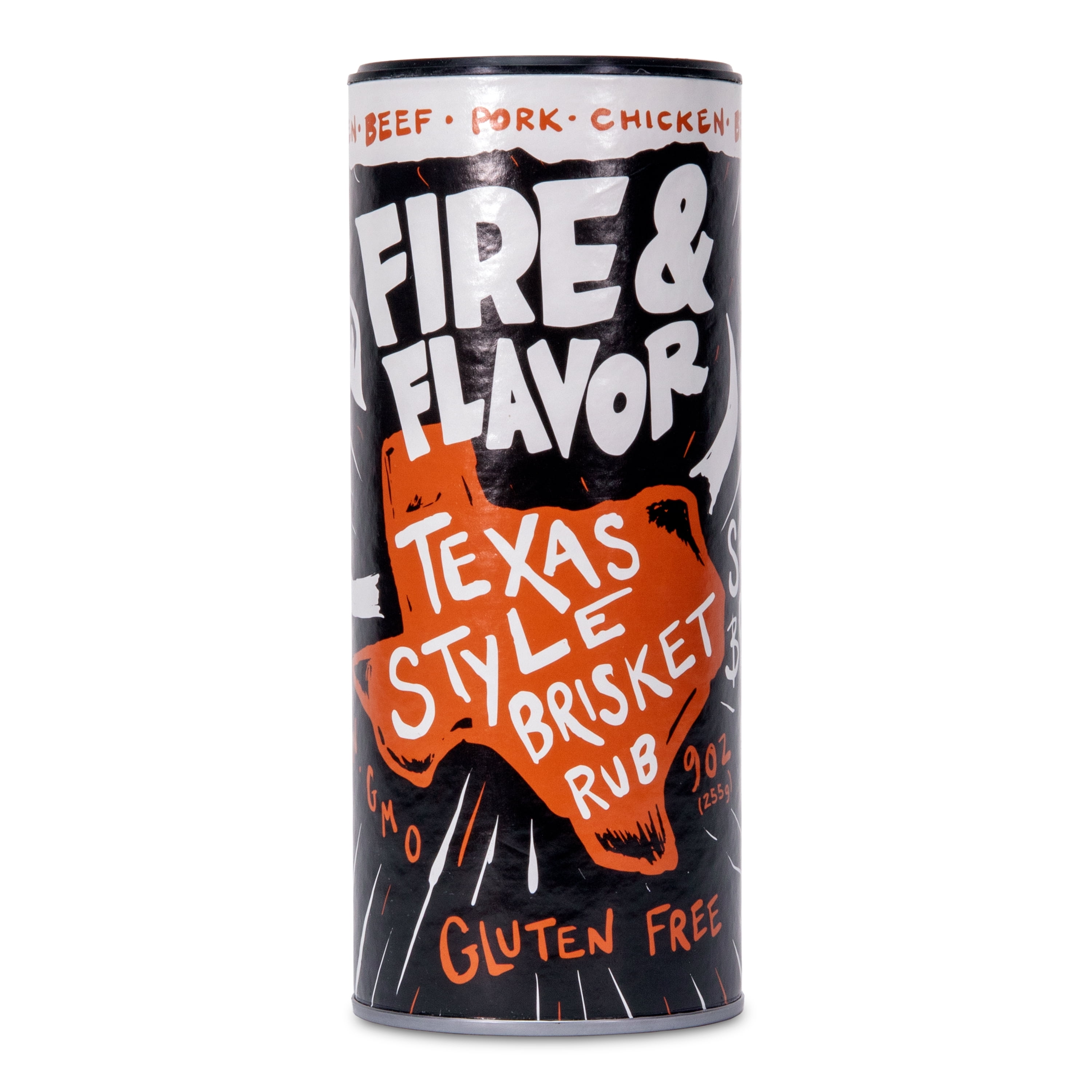 Fire & Flavor Signature Series Texas Style Brisket Rub, Dry Rub, 9oz
