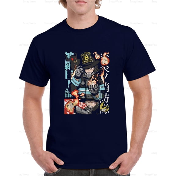 Fire Force Shinra Kusakabe Skitaru Shonen Tamaki Fire Fighters T-Shirt (1) Unisex, up to 5XL