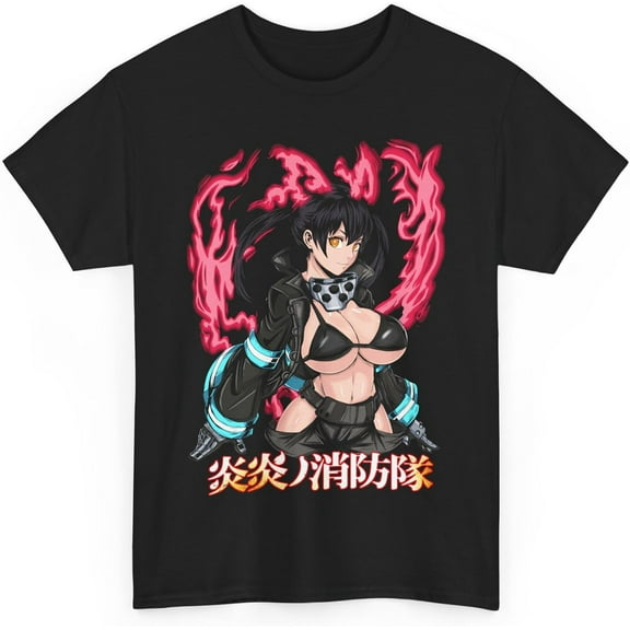 Fire Force Tamaki New Anime T-Shirt Merch Casual Short Sleeved T Shirt Unisex Tee