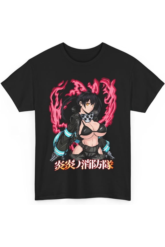 Fire Force Tamaki New Anime T-Shirt Merch Casual Short Sleeved T Shirt Unisex Tee
