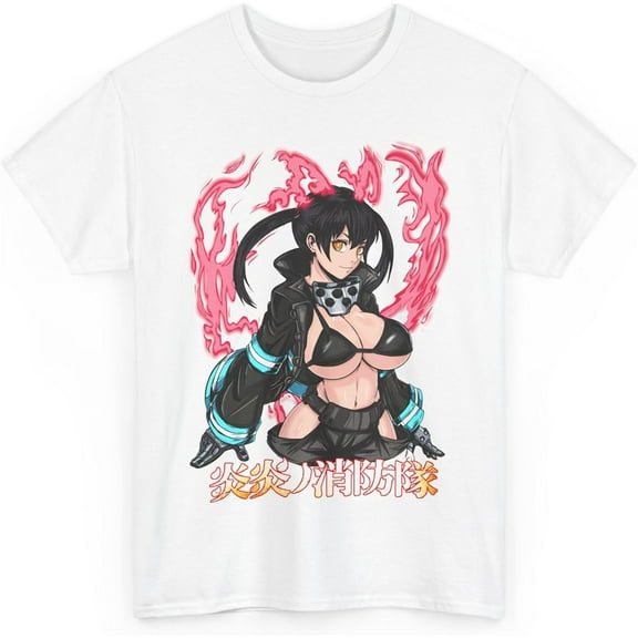 Fire Force Tamaki New Anime T-Shirt Merch Casual Short Sleeved T Shirt Unisex Tee
