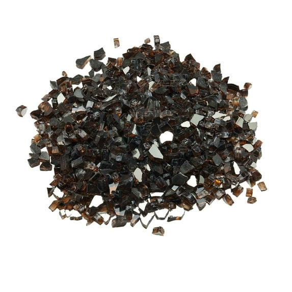 Fire Glass Rocks for Fire Pit - 20 LBS Copper 1/2 Inch - Fireplace Replacement Glass for Outdoor Fire Pits & Indoor Fireplaces