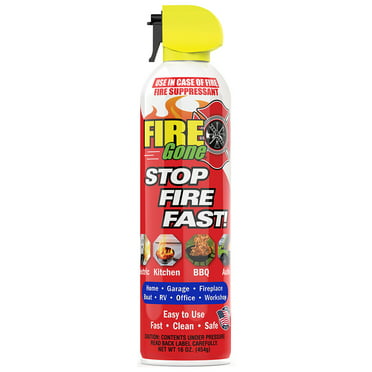 Fire Gone 16 oz Fire Extinguishing Suppressant Aerosol Can (Pack of 1) Class A, B, C Fires