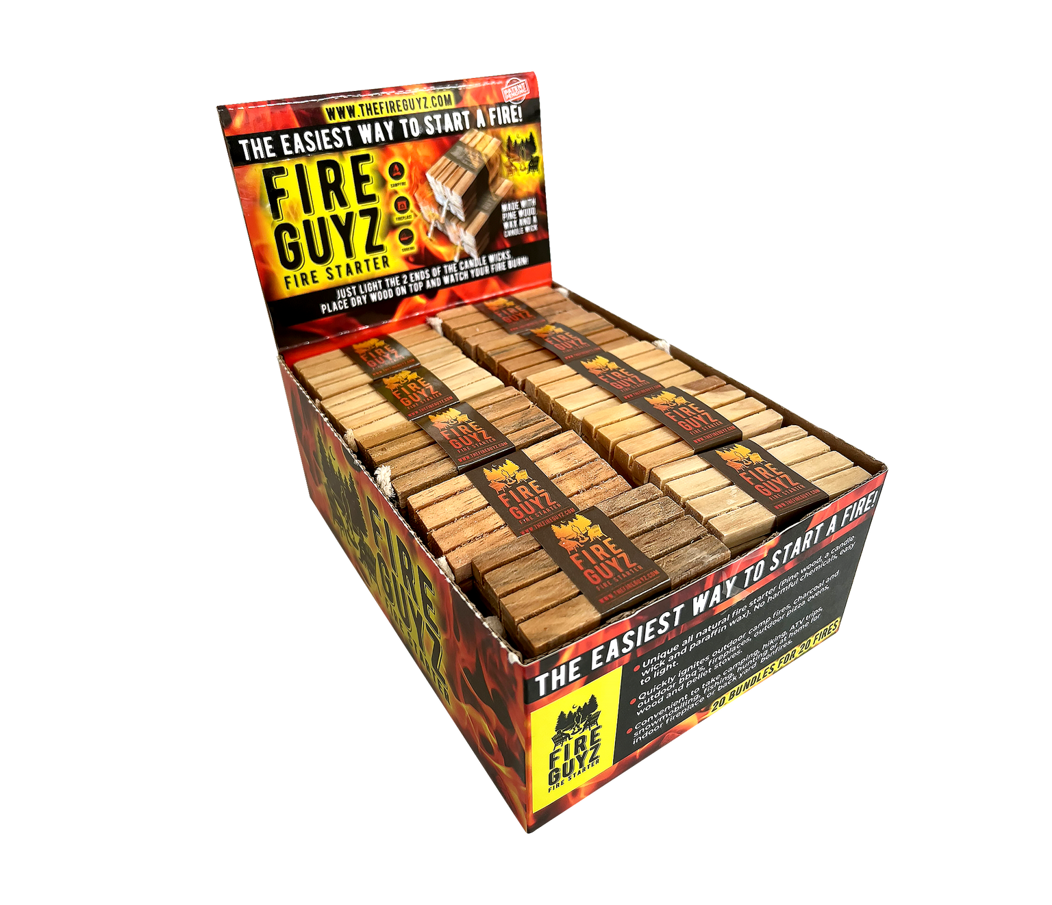 Fire Guyz 20 Pack Fire Starter, 8.5 in x6.1 in x3.4 in