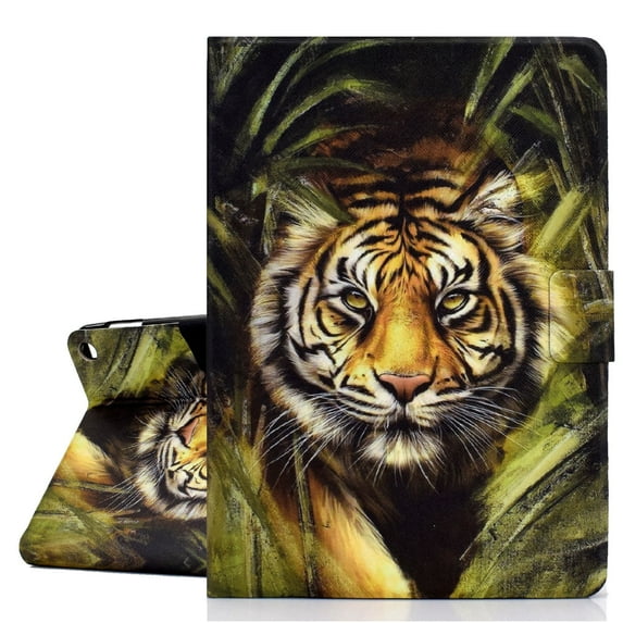 Fire HD 10 2021/ HD 10 Plus Case 11th Generation 2021 Released, Allytech PU Leather Slim Folio Kickstand Smart Cover Auto Sleep Flip Shell Skin Case for Amazon Kindle Fire HD 10 2021,Tiger