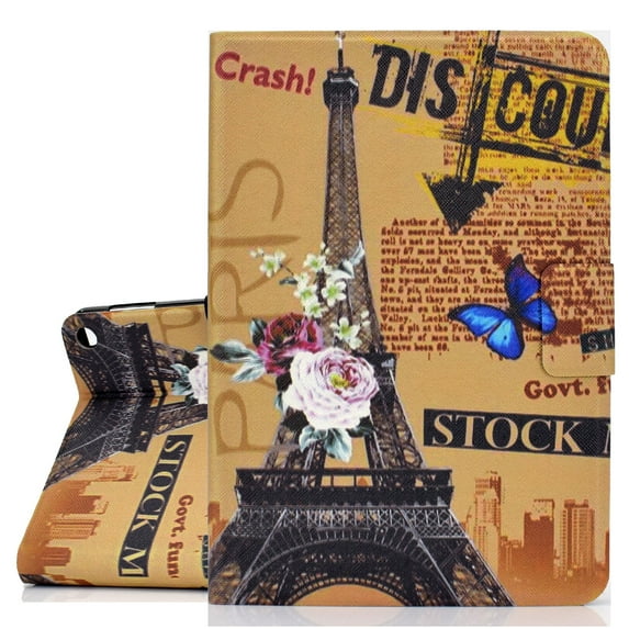 Fire HD 10 2021/ Fire HD 10 Plus Case (Only for 11th Generation, 2021 Released), Allytech Slim Synthetic Leather Flip Smart Cover Auto Sleep Wake Protective Case for Amazon Fire HD 10 2021,Retro Tower