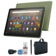 Fire HD 10 32GB 10.1" Tablet (2021) - Olive Bundle with Zipper Sleeve + USB Car Adapter + Stylus + Screen Cleaner price history and forecast - Fire Flies B08F6L6HVP-AG1-W1