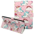 thumbnail image 1 of Fire HD 10 Case 2017 7th Generation, Allytech PU Leather 3D Pattern Folio Stand Smart Cover Auto Sleep Wake Shockproof Cards Holder Wallet Case for Amazon Kindle Fire HD 10 2017/2015, Unicorns, 1 of 7
