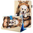 thumbnail image 1 of Fire HD 10 Case (7th / 5th Generation, 2017/2015 Released), Allytech Slim Fit Kickstand Auto Sleep Wake Folio Flip Pencil Holder Shockproof Case Cover for Amazon Kindle Fire HD 10, Cute Dog, 1 of 8