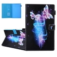 thumbnail image 1 of Fire HD 10 Case 9th Generation 2019, Fire HD 10 Case 7th/5th Gen, 2017/2015, Allytech PU Leather Slim Shockproof Protection Folio Kickstand Auto Sleep Wake TPU Back Cover for Fire HD 10,Butterfly, 1 of 6