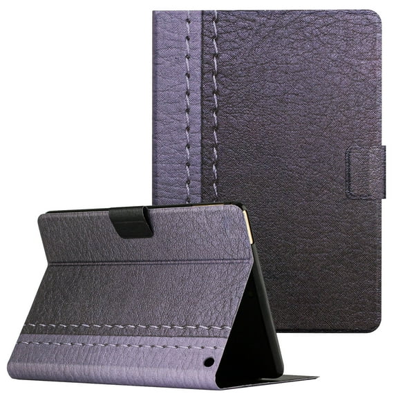 Fire HD 8 2020 Case for Kindle Fire HD 8 Plus(10th Gen 2020), Allytech Slim Kickstand PU Leather & Soft TPU Bumper Anti-Scratch Card Slots Case with Auto Sleep Wake for Amazon Fire HD 8", Gray