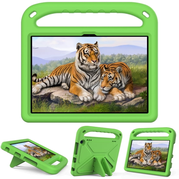 Fire HD 8 2020 Kids Case, Kindle Fire HD 8 Plus / HD 8 10th Generation Case, Dteck Lightweight Shockproof Hand Grip Case with Built-in Kickstand, For Amazon Fire HD 8 (10th Generation),Green