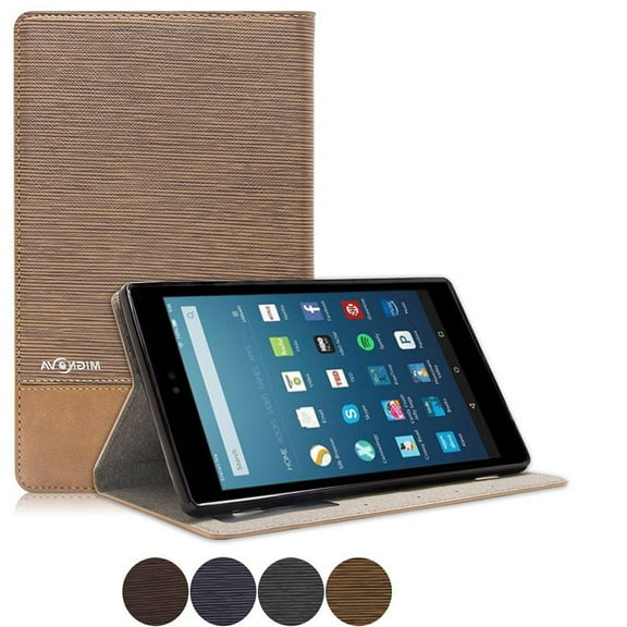 Fire HD 8 6th Case , Mignova For Fire HD 8 6th Folio Flip Wallet Caser Ultra Slim Lightweight with KickStand Cover For All-New Fire HD 8 6th Generation 2016 release Tablet (Brown)