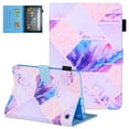 thumbnail image 1 of Fire HD 8 Case 10th Generation, Fire HD 8 Plus Case 2020, Allytech Slim Shell PU Leather Folio Flip Magnetic Auto Sleep Wake Shockproof Kickstand Case for Amazon Fire HD 8 2020, Purple Grid, 1 of 6