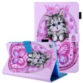 thumbnail image 1 of Fire HD 8 Case (2018/2017/2016, 8th/7th/6th Generation), Allytech Slim Folio Kickstand Auto Sleep Wake Magnetic Closure Cards Pocket Wallet Case Cover for Amazon Kindle Fire HD 8, Cute Cat, 1 of 8