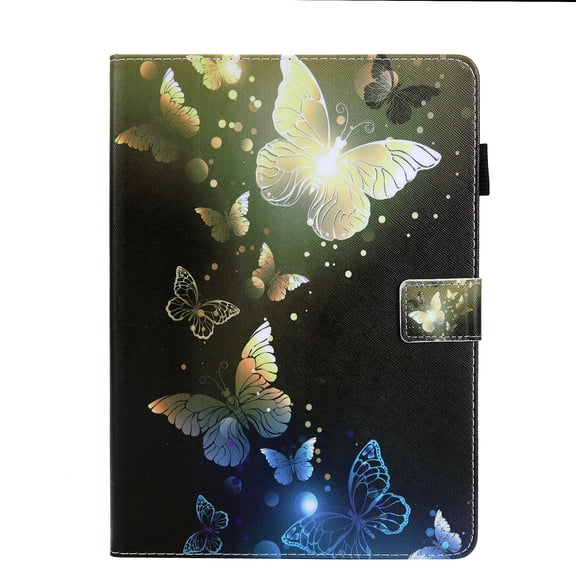 Fire HD 8 Case 2020, Fire HD 8 Plus Case 2020, Allytech PU Leather Slim Shockproof Auto Sleep Wake Folio Flip Smart Cover Pencil Holder Book Style Case for All-New Fire HD 8 10th Gen,Gold Butterfly
