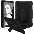 thumbnail image 1 of Fire HD 8 / HD 8 Plus Tablet Case 12 Gen 2022 with Screen Protector , SOATUTO Shockproof Protective Case Built in Kickstand Shoulder Strap for Fire HD 8 Kids / HD 8 Kids Pro 2020 (Black+Black/1 Pcs), 1 of 6