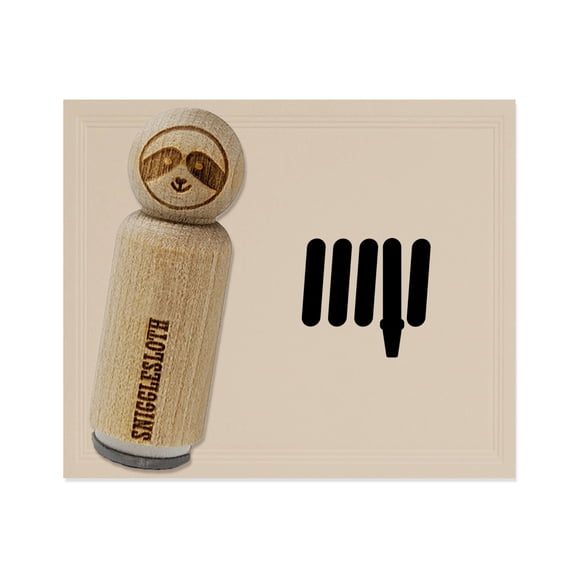 Fire Hose Firefighter Icon Rubber Stamp for Scrapbooking Crafting Stamping - Small 3/4 Inch