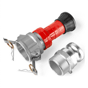 Fire Hose Nozzle,2In NPSH HeavyDuty Industrial Constant Flow Fog Nozzle with 2Pc 2In Camlock Fitting Coupling