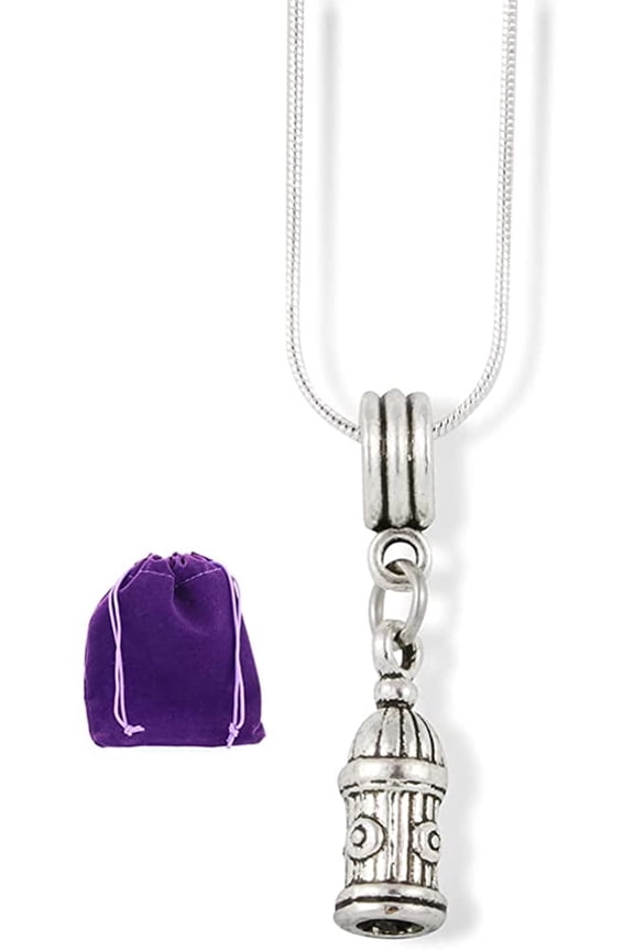 Fire Hydrant Charm Snake Chain Necklace