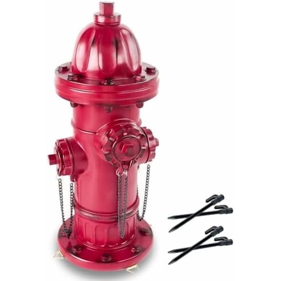 Fire Hydrant for Dogs to Pee On, 17 Inches Retro Fire Hydrant Statue, Resin Dog Fire Hydrant Pee Post, Puppy Pee Post Training Tool, Yard Garden Indoor Outdoor Statue (Large)$$Garden & Patio