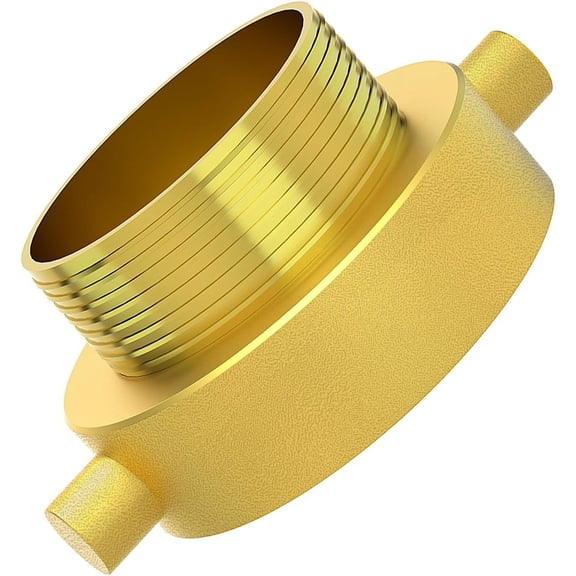 Fire Hydrant Hose Adapter 2-1/2" NST/NH Female x 2" NPT Male, Brass Fire Hydrant Adapter to Garden Hose