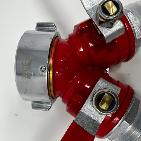 Fire Hydrant/Hose Splitter Valve, Brass-Gated WYE