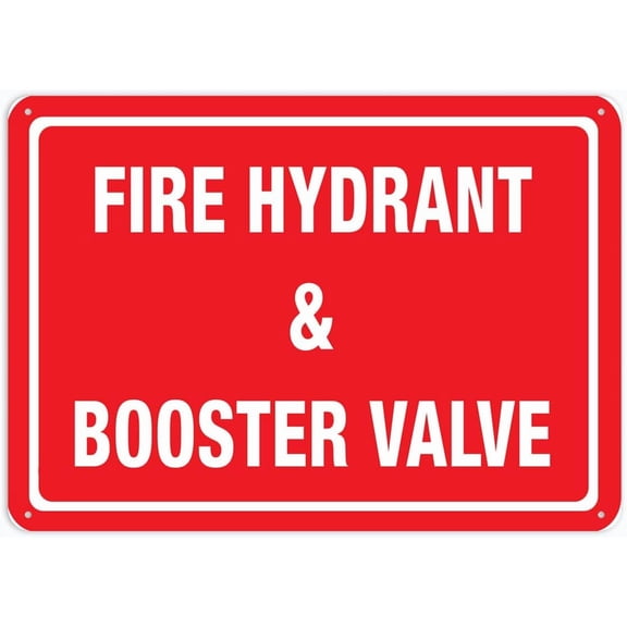 Fire Hydrant Outdoor Signs Aluminum 12X8 Inch Uv Ink Printed For House And Business