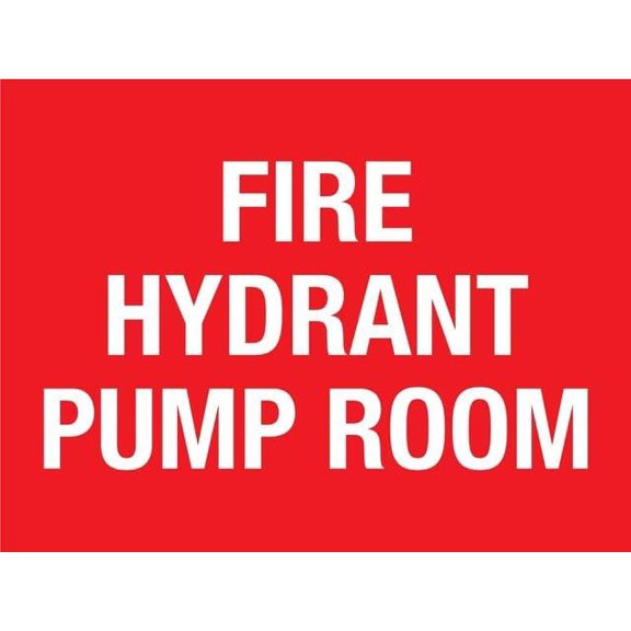 Fire Hydrant Pump Room 8"x12" Aluminum Sign - Rust-Resistant, Weather-Durable, Easy to Mount