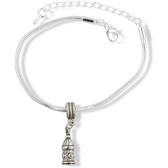 Fire Hydrant Snake Chain Charm Bracelet