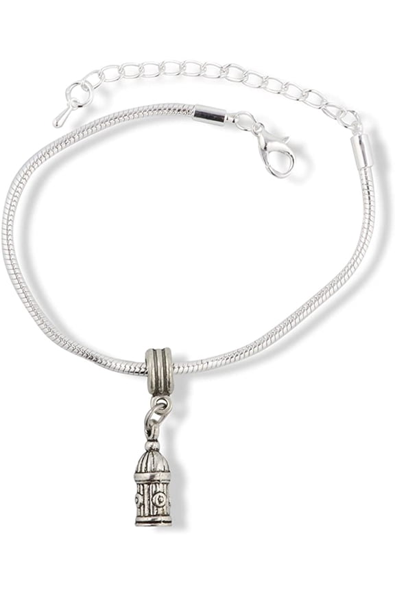 Fire Hydrant Snake Chain Charm Bracelet