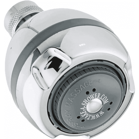 Fire Hydrant Spa Power Shower Head for Low Water Pressure, Chrome Black Brass, 5 Modes, 2.5 GPM, Wall Mount, Adjustable