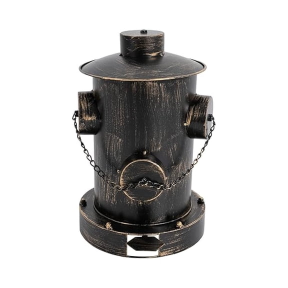 Fire Hydrant Trash Can, Creative Garbage Can with Removable Inner Bucket, Wrought Iron Pedal Trash Can, Indoor Outdoor Waste Bins for Park Garden Kitchen Garbage, Bronze