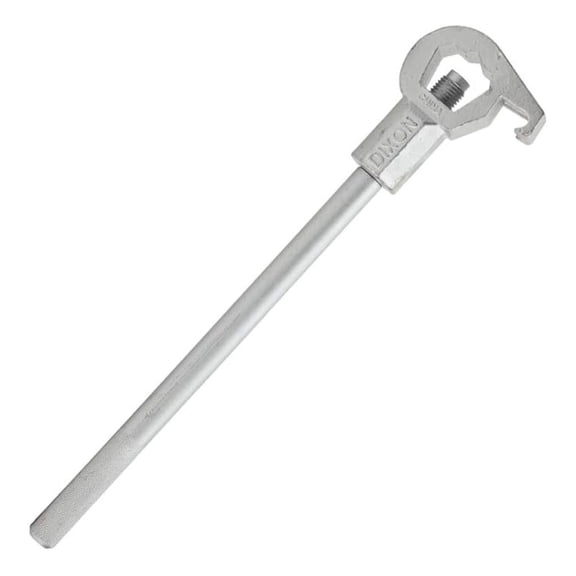 Fire Hydrant Wrench - 18 Inch Adjustable Spanner - Pin Lug & Rocker Lug Couplings - 1 1/2" to 6" - Plated Iron Fire Department Tool