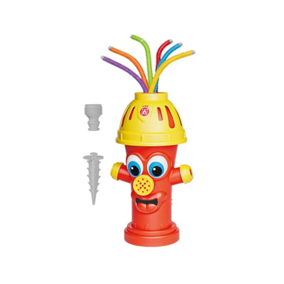 Fire Hydrant Yard Sprinkler Party Set – Rotating Water Spray with Baseball Accessories,Interactive Backyard Summer Fun for Kids,Outdoor Cooling Play Toy B