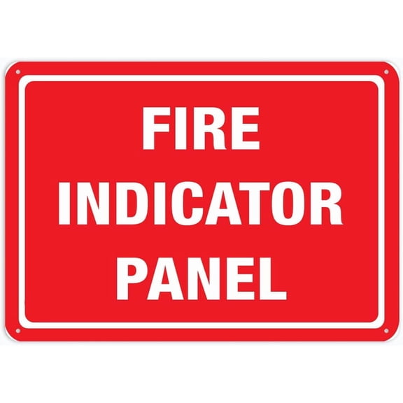 Fire Indicator Panel Sign Metal Signs 12X8 Inch Rust Free Aluminum,Weatherproof Outdoor For Home